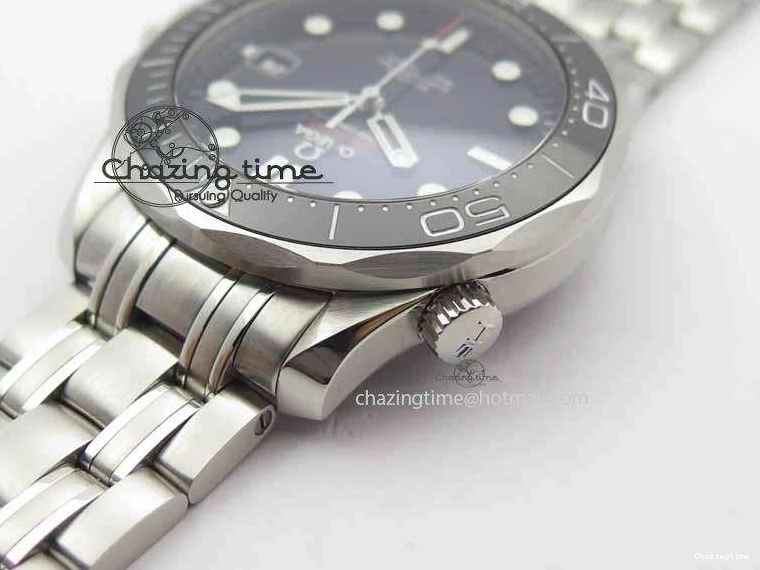 0114 Seamaster 300M SS MK 1:1 Best Edition Black Dial Ceramic Bezel On SS Bracelet A TopPick 8177